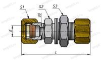 Соединение навертное переборочное СНП-G1/2 У3 ст.20