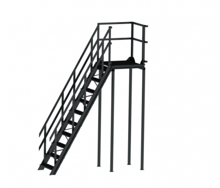 Лестница пожарная маршевая П 2 H = 13500